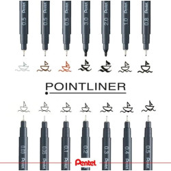PENT.S20P-3A POINTLINER BLACK 0,3MM