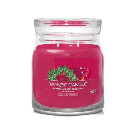 YANKEE CANDLE Sparkling Winterberry svíčka 368g /2 knoty (Signature střední)