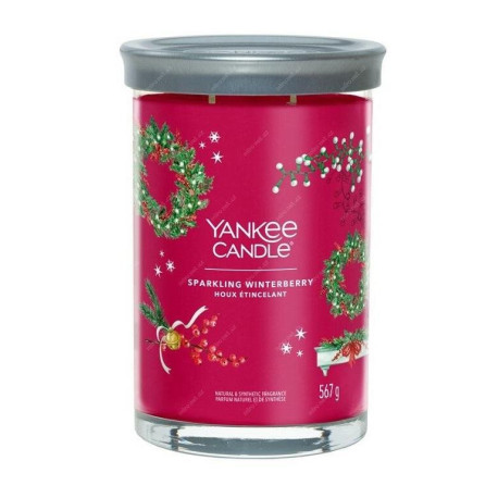 YANKEE CANDLE Sparkling Winterberry svíčka 567g / 2 knoty (Signature velký)