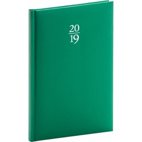 Diář 2019 - Capys - týdenní, zelený, 15 x 21 cm