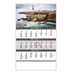 Kalendář nástěnný 2019 - Pobřeží - 3měsíční/Pobrežie - 3mesačné
