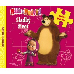 Máša a medvěd - Sladký život - Kniha puzzle - Poskládej si pohádku