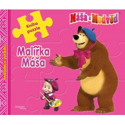 Máša a medvěd - Malířka Máša - Kniha puzzle - Poskládej si pohádku