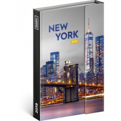 Diář 2019 - New york - týdenní magnetický, 10,5 x 15,8 cm