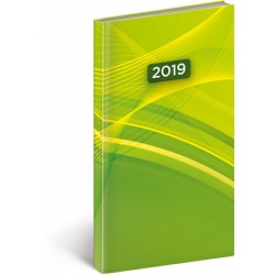 Diář 2019 - Cambio - kapesní, zelený, 9 x 15,5 cm