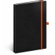 Notes - Vivella Classic černý/oranžový, tečkovaný, 15 x 21 cm