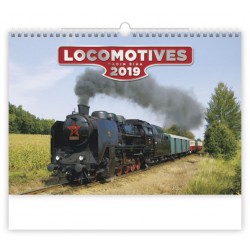 Kalendář nástěnný 2019 - Locomotives