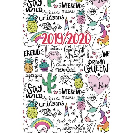 Diář 2019-2020: Jednorožec, kaktus.../školní