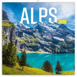Kalendář poznámkový 2020 - Alpy, 30 × 30 cm