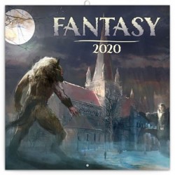 Kalendář poznámkový 2020 - Fantasy, 30 × 30 cm