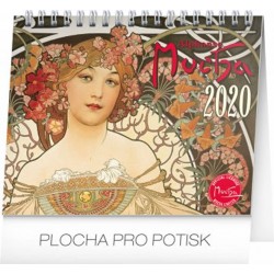 Kalendář stolní 2020 - Alfons Mucha, 16,5 × 13 cm