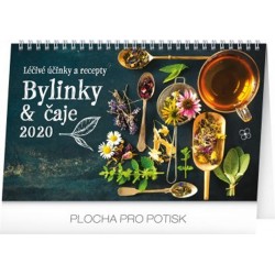 Kalendář stolní 2020 - Bylinky a čaje, 23,1 × 14,5 cm