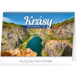 Kalendář stolní 2020 - Krásy Čech a Moravy, 23,1 × 14,5 cm