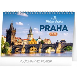 Kalendář stolní 2020 - Praha – Miluju Prahu, 23,1 × 14,5 cm