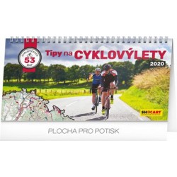 Kalendář stolní 2020 - Tipy na cyklovýlety, 30 × 16 cm