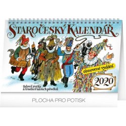Kalendář stolní 2020 - Staročeský – reedice – Kamila Skopová, 23,1 × 14,5 cm