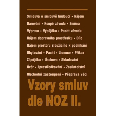 Vzory smluv dle NOZ II.