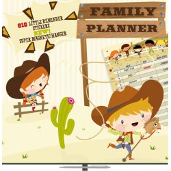 Kalendář poznámkový plánovací - Cowboys - nedatovaný, 30 x 60 cm