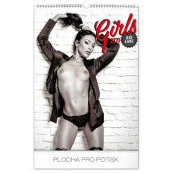 Kalendář nástěnný 2020 - Girls Black & White – Martin Šebesta, 33 × 46 cm