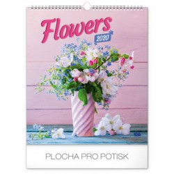 Kalendář nástěnný 2020 - Květiny, 30 × 34 cm