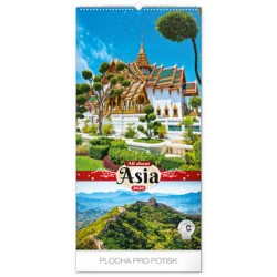 Kalendář nástěnný 2020 - Zaostřeno na Asii, 33 × 64 cm