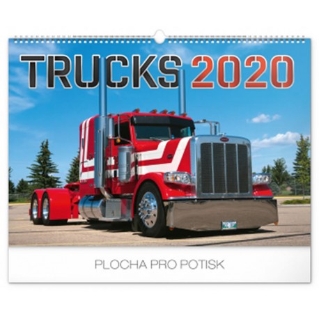 Kalendář nástěnný 2020 - Trucks, 48 × 33 cm