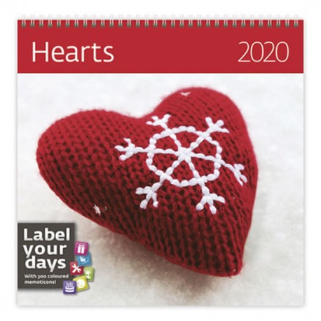 Kalendář nástěnný 2020 - Hearts