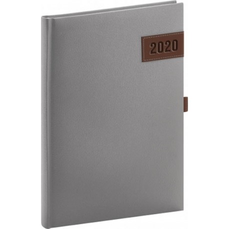 Diář 2020 - Tarbes - denní, stříbrný, 15 × 21 cm