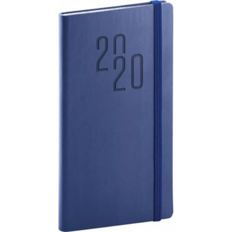 Diář 2020 - Soft - kapesní, modrý, 9 × 15,5 cm