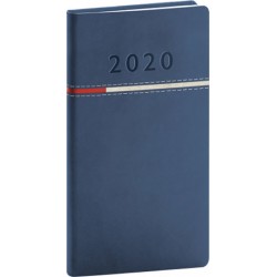 Diář 2020 - Tomy - kapesní, modročervený, 9 x 15,5 cm