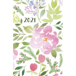 Diář 2021 týdenní: Akvarelové květy