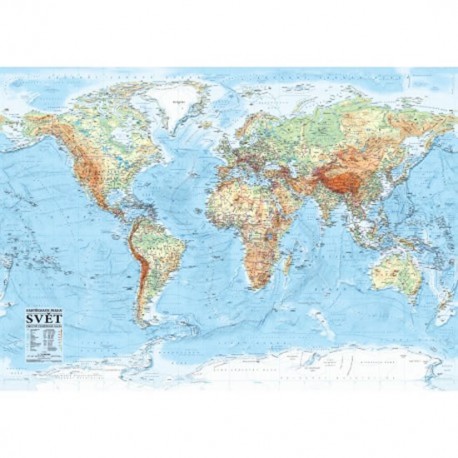 Svět – nástěnná obecně zeměpisná mapa 1 : 21 000 000