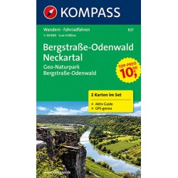 Bergstrasse,Odenwald,Neckartal 827 ,2 mapy / 1:50T NKOM