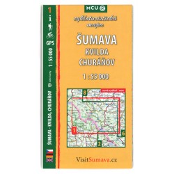 Šumava - Kvilda, Churáňov - cykloturistická mapa č. 1 /1:55 000