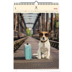 Kalendář 2021 dřevěný: Dog, 240x370