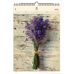Kalendář 2021 dřevěný: Lavender, 240x370
