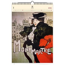 Kalendář 2021 dřevěný: Montmartre, 240x370