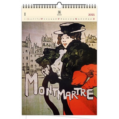 Kalendář 2021 dřevěný: Montmartre, 240x370