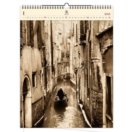 Kalendář 2021 dřevěný: Venezia, 450x590