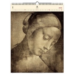 Kalendář 2021 dřevěný: Da Vinci, 450x590
