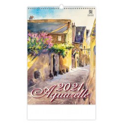 Kalendář 2021 nástěnný Exclusive: Aquarelle, 340x485