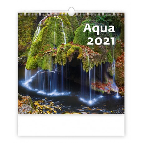 Kalendář 2021 nástěnný: Aqua, 340x325