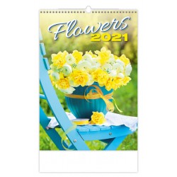 Kalendář 2021 nástěnný: Flowers, 315x450