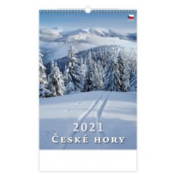 Kalendář 2021 nástěnný: České hory, 315x450