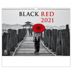 Kalendář 2021 nástěnný Exclusive: Black Red, 485x340