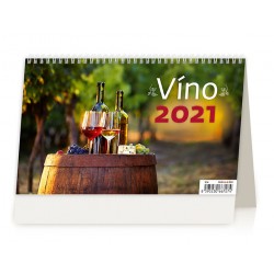 Kalendář 2021 stolní: Víno ČR/SR, 226x139