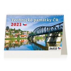 Kalendář 2021 stolní: Technické památky ČR, 226x139
