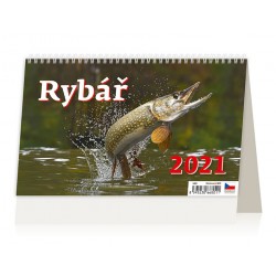 Kalendář 2021 stolní: Rybář, 226x139