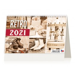 Kalendář 2021 stolní: Retro, 226x139