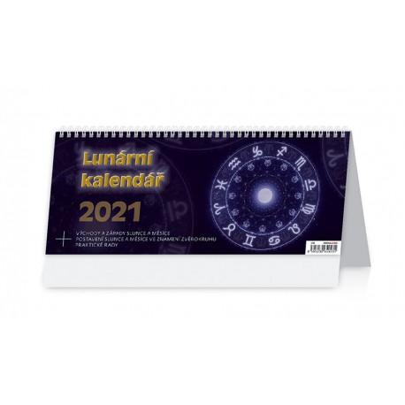 Kalendář 2021 stolní: Lunární kalendář, 321x134